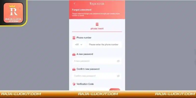 Avoid password errors when completing Raja Luck login